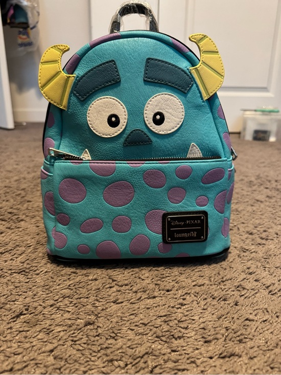 Loungefly Handbags - NWT Loungefly Disney Pixar Sulley Mini Backpack - Teal & Purple